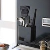 Yamazaki 5147 Magnetic Kitchen Tool Stand, Black, Approx. W 5.3