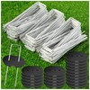 100PCS Landscape Staples Set, 80Pcs Galvanized Garden Stakes and 20Pcs