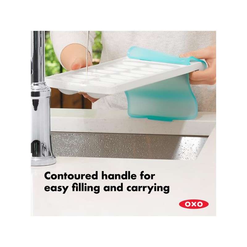 OXO Good Grips No-Spill bandeja de cubitos de hielo con