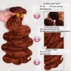 Dark Copper Red Body Wave Bundles Reddish Brown Bundle 32