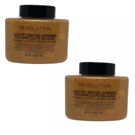 Revolution Beauty Limited Pack of 2 Makeup Revolution London Luxury Baking Powder, Terra Cotta