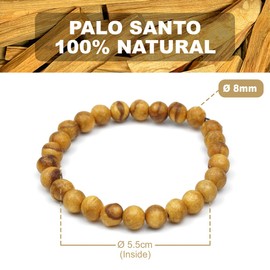 MUT22 Palo Santo Bracelet with Aromatherapy and Protection Functions, Wood