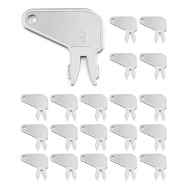 QWORK Ignition Keys, 20 Pack 8H5306 Disconnect Key Compatible with Caterpillar CAT Equipment Battery Disconnect and Older Ignitions