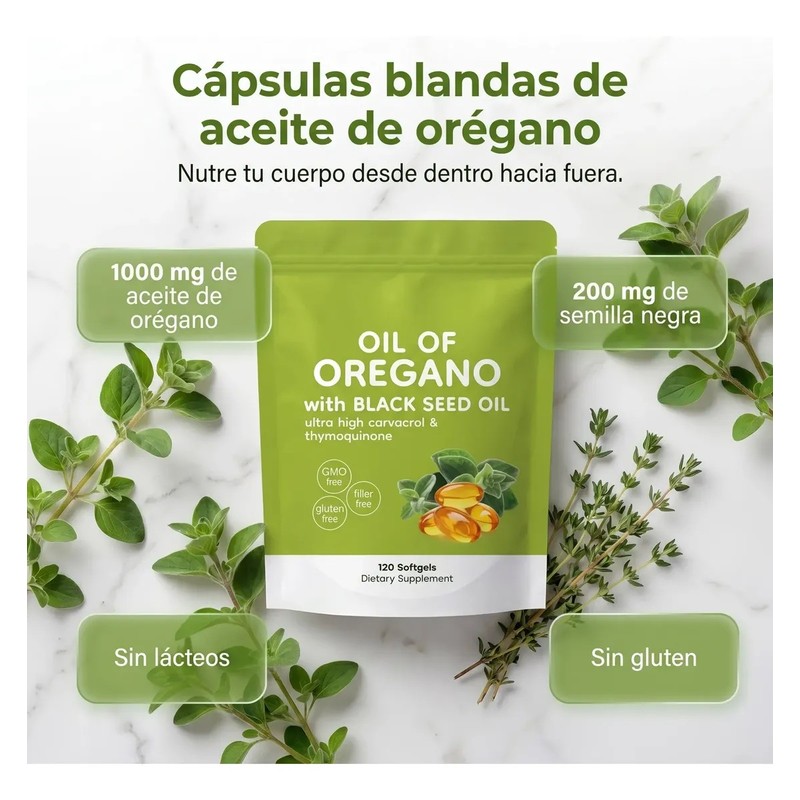 Aceite De Orégano Y Comino Negro - 2 Pack (240