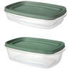 Utenselux Rubber Maid Storage Containers, Easy Find Lids, Blue Spruce,