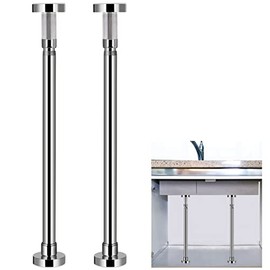 2 Pcs Undermount Sink Brackets Adjustable, Stainless Steel Sink Support, Drill-Free Installation and Repair Kit System for Kitchen, Bathroom (19.7"-31.5")