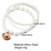 Aneneiceera Fashion Beach Pearl Anklet Bracelet Boho Gold Shell Pearl