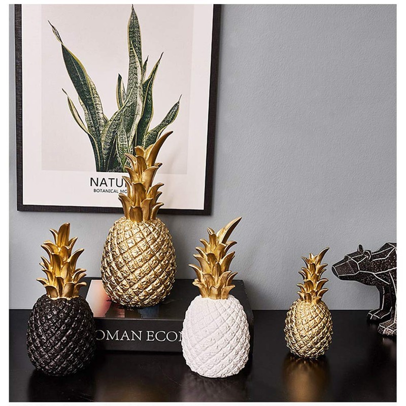 Stecto Decorative Pineapple Gold, Nordic Modern Resin Pineapple Ornaments, Decorative