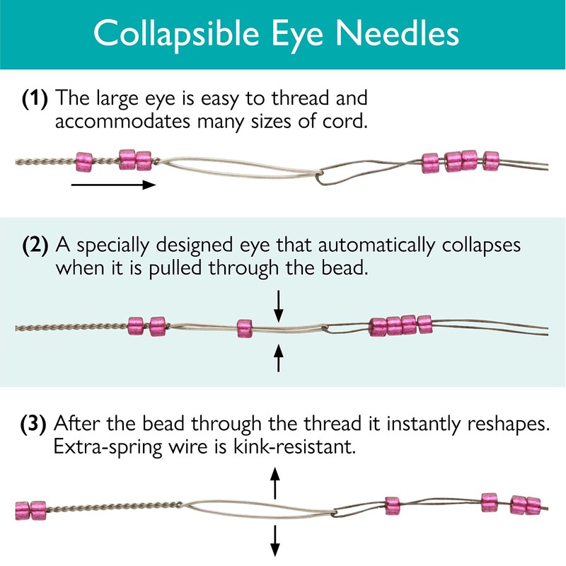 The Beadsmith Basic Elements Collapsible Eye Needles – 5 Inch