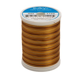 Sulky Of America 268d 40wt 2-Ply Variegated Rayon Thread, 850 yd, Dark Brown