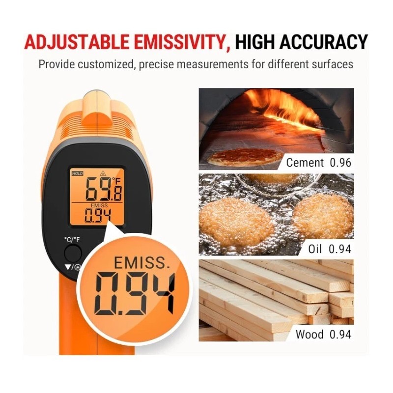 ThermoPro TP30 Infrared Thermometer Gun for Cooking Max Measure -58°F