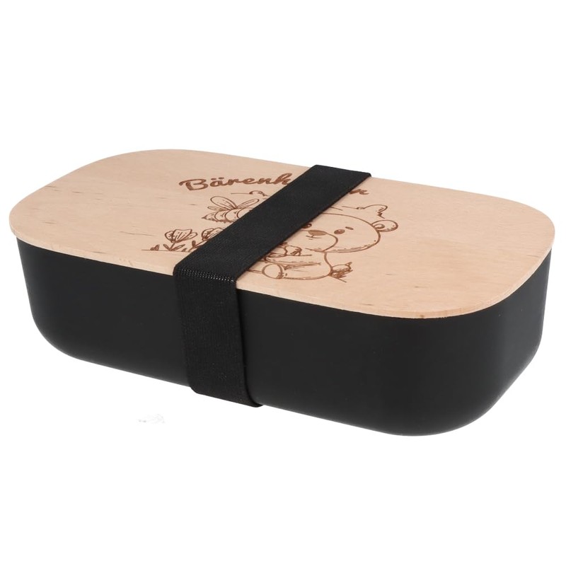 Spruchreif Lunch box with engraved breakfast board, plastic lunch box,