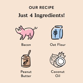 Bocce's Bakery Oven Baked Bac'N Nutty Treats for Dogs, Everyday Wheat-Free Dog Treats, Made with Real Ingredients, Baked in The USA, All-Natural PB & Bacon Biscuits, 5 oz