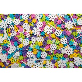 Meli 67222 Basic Constructor Pink Animals Creative Toy, Multi-Colour, Pack of 100