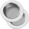 Kitchen Sink Strainer, 11.4 cm Diameter, Stainless Steel, 2-Pack, White