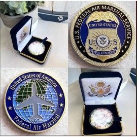 U S Federal Air Marshal Airline Program Presidential Gift Box Coin
