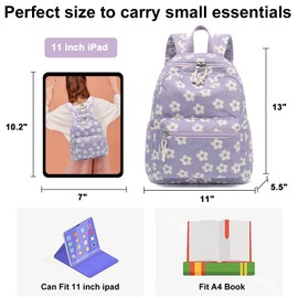 Bluboon Mini Backpacks for Girls Toddler Backpack Purse School Bookbag Kawaii Backpack Women,13 Inch, Small