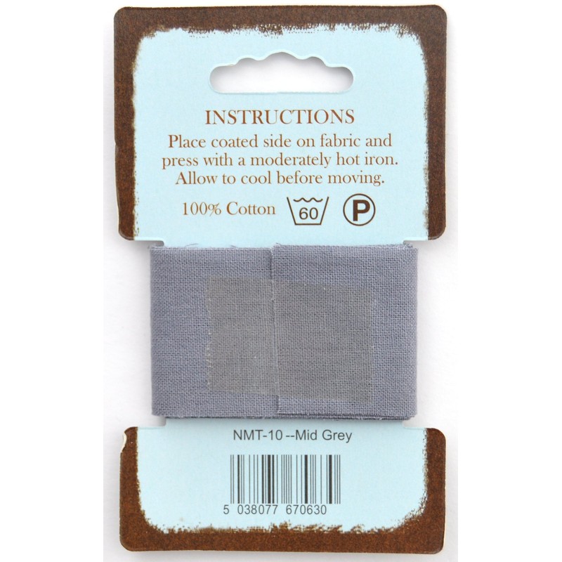 Nortexx Iron On Repair Tape-Grey, 100% Cotton, 14 x 8