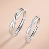 ANAZOZ Infinity Ring 925 Silver Adjustable Wedding Rings with Engraving