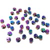 40PCS Rainbow Color Skull Spacer Beads, Alloy Skeleton Beads Bulk