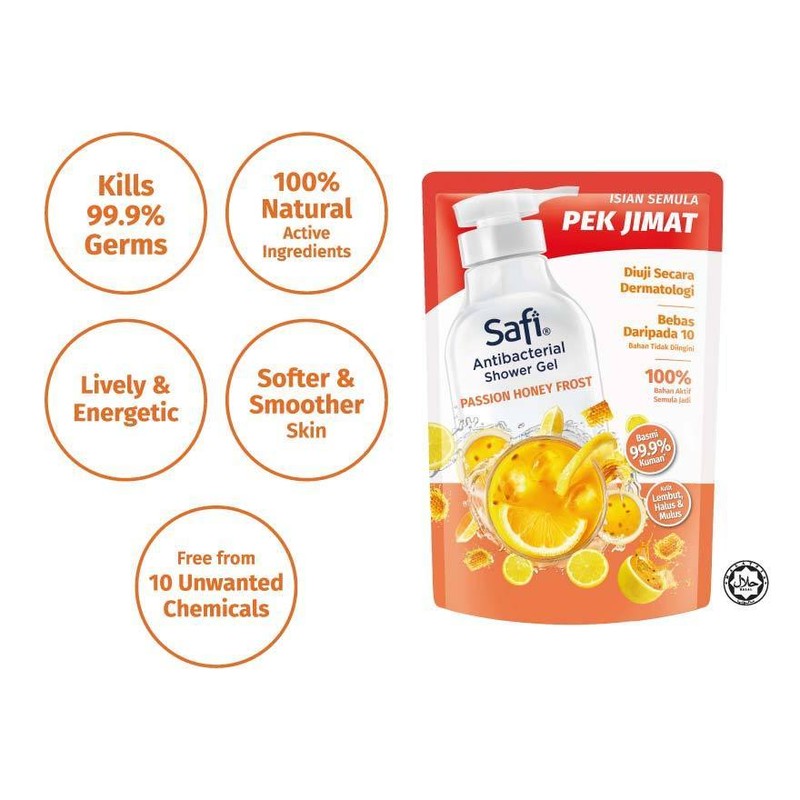 Safi Anti Bacterial Shower Cream Refill 850g