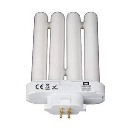TBE LIGHTING 27w PLS 2-Pack of Energy Saving Daylight Bulbs for High Vision Reading Lamps 4-pin GX10Q-4 Quad Tube