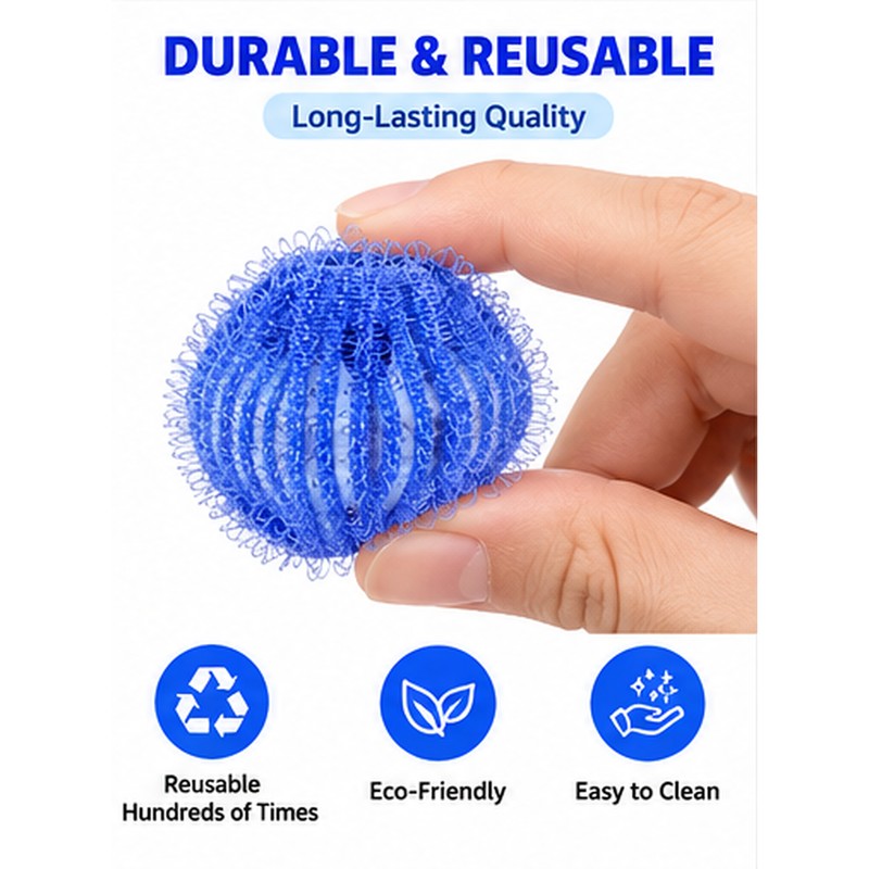 12 pcs Reusable Pet Hair Remover Laundry Balls for Washing