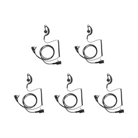 Sarcia 5 Pack V-261 Earpiece Headset MIC PTT for Motorola Yaesu Vertex Standard EVX-261 VX-230 VX-231 VX-298 VX-350 VX-351 VX-180 EVX-531 Two Way Radio with G Shape Design