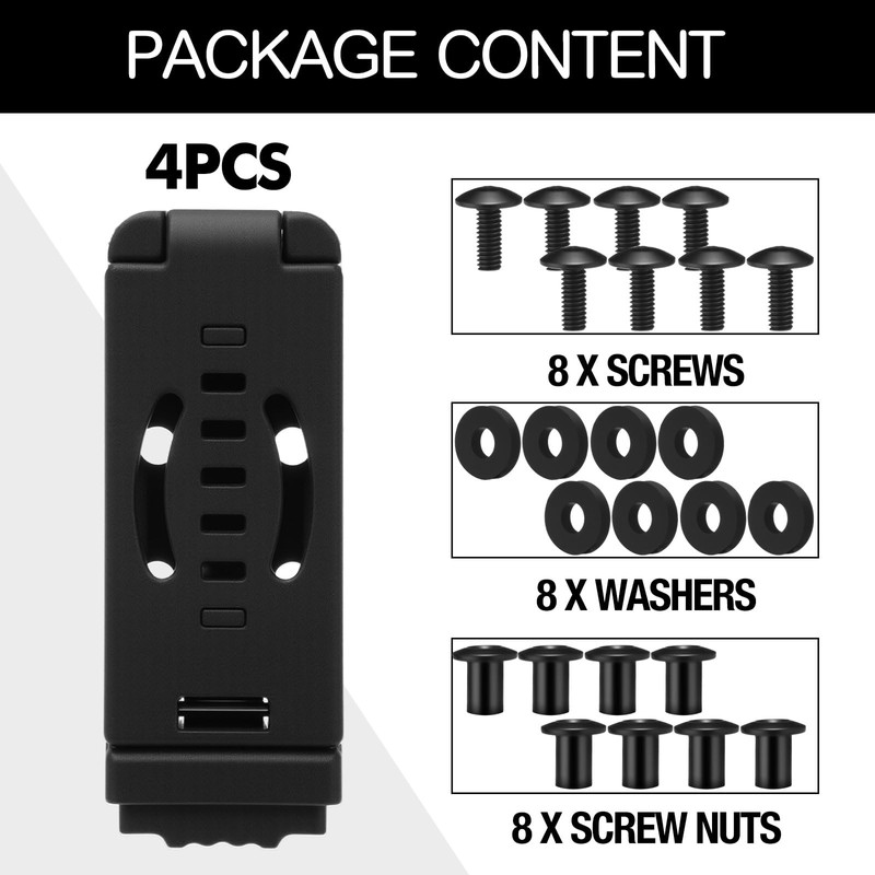 Relaxweex 4 Pack 3 Inch Holster Belt Clips Knife Belt