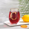 Unique Stemless Floral Monogram Wine Glass Engraved-Initial Wine Cup for