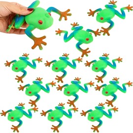 Octaday 12 Pcs Realistic Frog Frog Toys Soft Rubber Stretchy Frog Toys Figurines Simulation Animal Model Frog Party Decorations for Passover Gift Party Favor Home