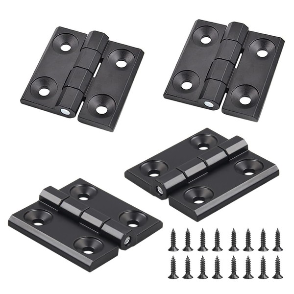Pack of 4 Metal Hinge, Black Folding Hinge, Door Hinges,