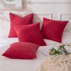 MIULEE Pack of 4 Christmas Red Throw Pillow Covers 18x18