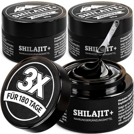 Shilajit Original Himalayas - 90g (3 x 30g) - 180 Day Supply - High Dose Premium Shilajit - Hand Harvested Including 500mg Dosing Spoon - Pack of 3
