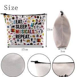 Broadway Acting Gifts Eat Sleep Musicals Repeat Cosmetic Bag Musical Theatre Gift (Musicals Repeat UK)