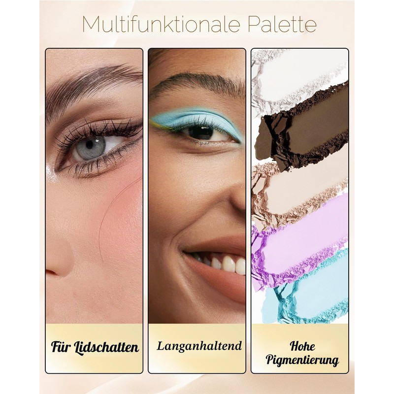 Purple Matte Eyeshadow Palette, Purple Waterproof Metallic Cream Eyeshadow