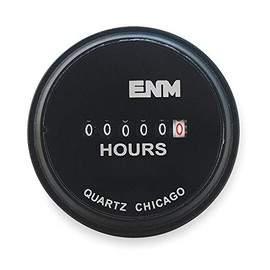 Hour Meter, Electrical, 2.31 in, Round
