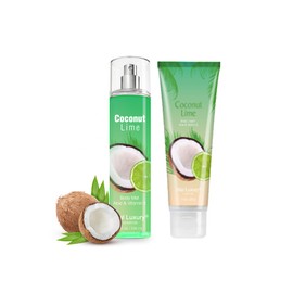 Vital Luxury Signature 8oz. Moisturizing Fragrance Body Cream & 8oz. Fine Fragrance Body Mist Set-Luxurious Self-Care Combo for Women and Girls (Coconut Lime)
