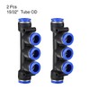 sourcing map Plastic Inline Manifold Union Push to Connect Tube