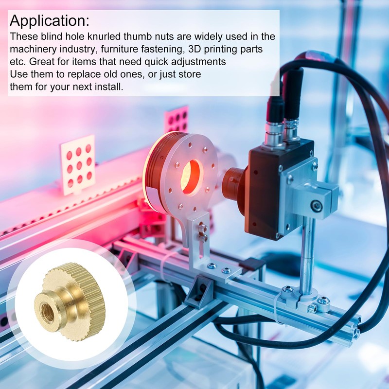 sourcing map Knurled Thumb Nuts, 20pcs M3 x D11mm x