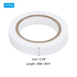 PATIKIL 98ft Tennis Badminton Racket Overgrip 2 Pack Towel Grip Anti Skid Sweatband Tape Hand Glue Baseball Golf Handle Fishing Rod White