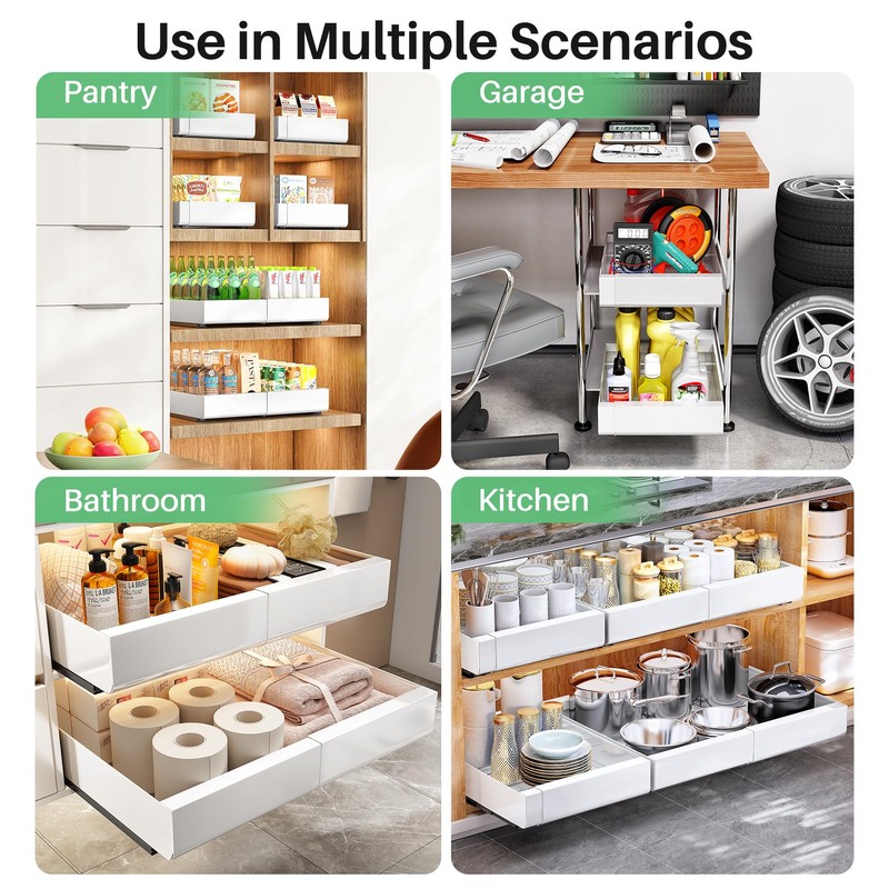 Kitstorack Pull out Cabinet Organizer, Expandable(12"-20") Heavy Duty Slide out