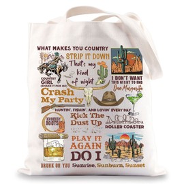 BWWKTOP Wild Western Country Music Tote Bag Country Singer Lover Gifts Album Inspired Shopping Bag Country Singer Merchandise (STRIP IT DOWN)