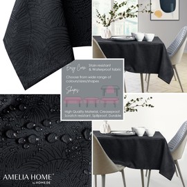 AmeliaHome Tablecloth, Lotus Effect, Water-resistant
