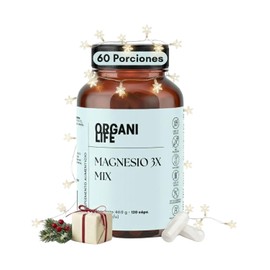 Magnesio 3X Mix Glicinato Malato y Citrato de Magnesium Complex de 3 Fórmulas en 1 para Rutina Nocturna Bienestar y Confort Físico Alta Absorción 120 Capsulas que Rinden 60 porciones