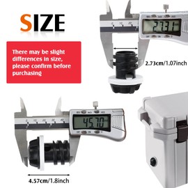 Piezas de Repuesto para Tapón de Drenaje de Enfriador Compatible con Mayoría de Enfriadores Rotomoldeados Mayoría de Principales Marcas Tapón de Drenaje con Diseño a Prueba de Fugas (Negro)