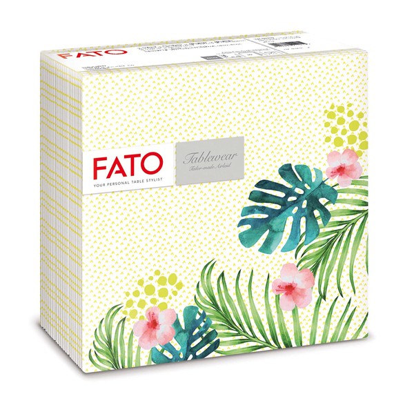 Fato - Trockene Papierservietten, Airlaid, Textileffekt, Packung mit 50 Servietten,