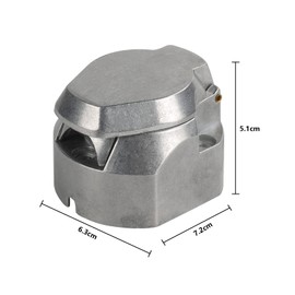 AOHEWEI 13 Pin Towbar Electrics Trailer Socket Metal Aluminium Alloy 13 Way Car Lights Connectors for Boats RV Caravan or Other Commercial Vehicle