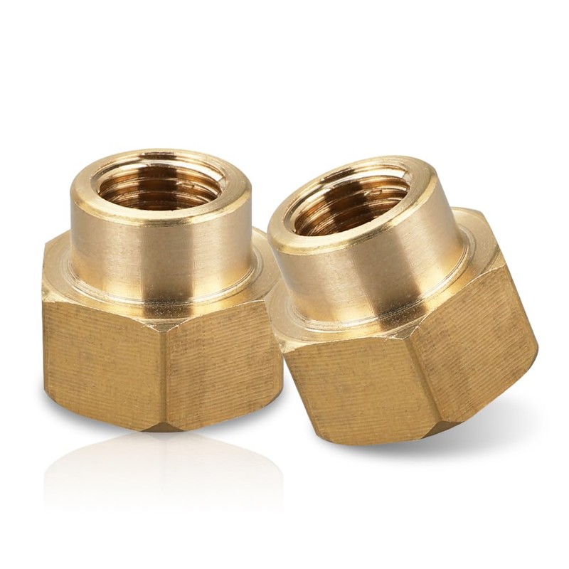 Beatific 2-Piece Brass Reducing Sleeve Adapter, 1/2" x 3/8", NPT,