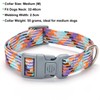 YUDOTE Dog Collars Medium Reflective Braid Flat Rope Collar with